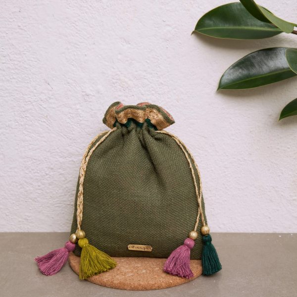 Golden Olive Potli Bag